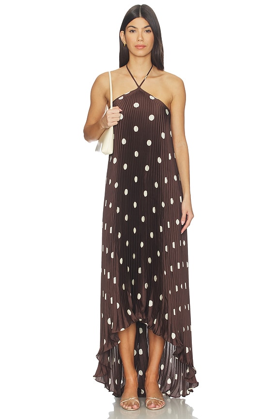 view 2 of 5 x Ivana Ramirez Kiki Maxi in Brown & Ivory Dot