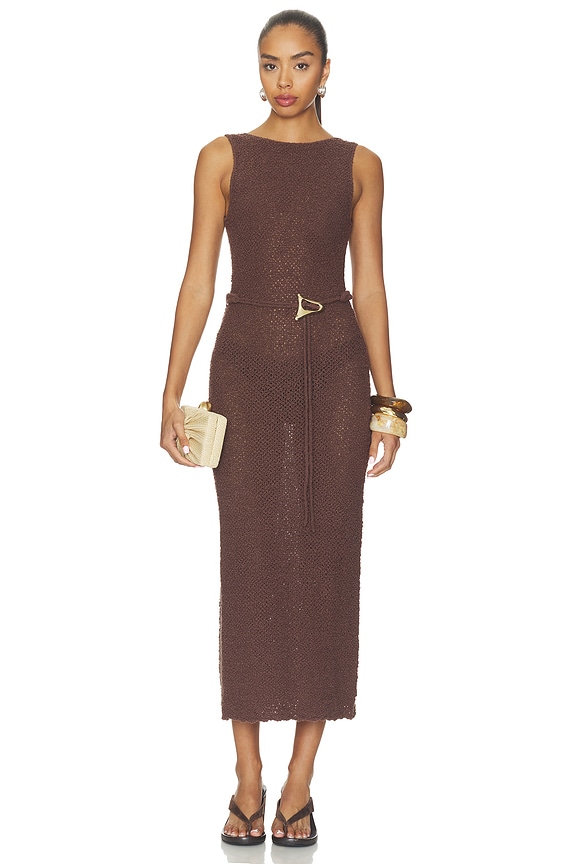 view 1 of 4 VESTIDO GENEIA in Dark Brown