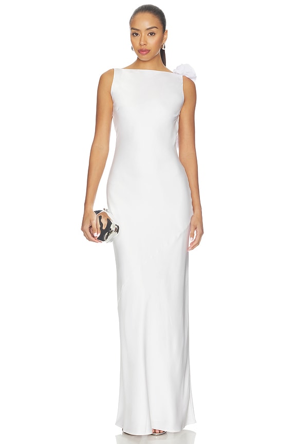 view 2 of 3 VESTIDO LARGO ANGELA in White