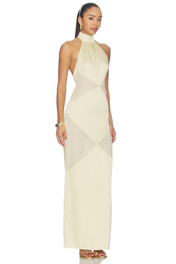 view 2 of 3 VESTIDO LARGO MARIELLA in Baby Yellow