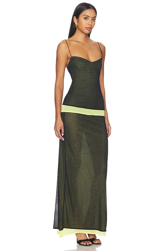 view 2 of 3 ROBE BRONNI in Black & Lime