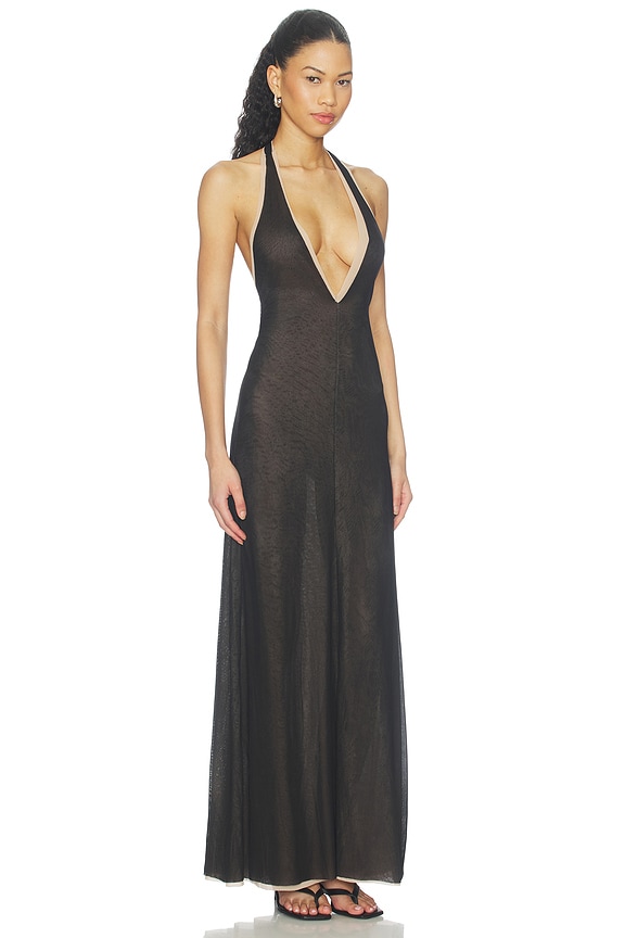view 2 of 3 ROBE SHERA  in Black & Nude