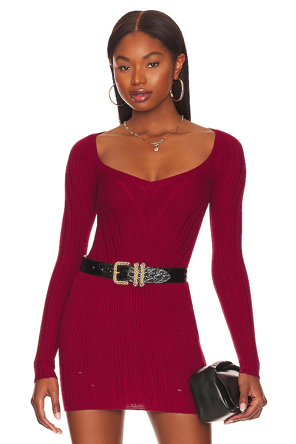 view 1 of 5 Mara V Neck Pullover in Wine Red