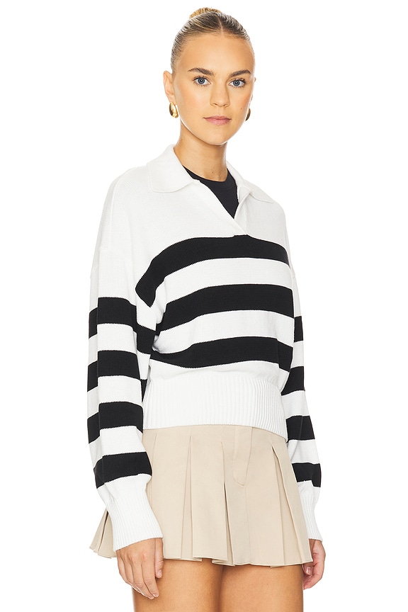 view 2 of 4 JERSEY ALLEGRINA in Black & White Stripe