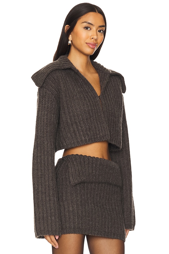 view 2 of 4 Carolina Cardigan in Charcoal Grey