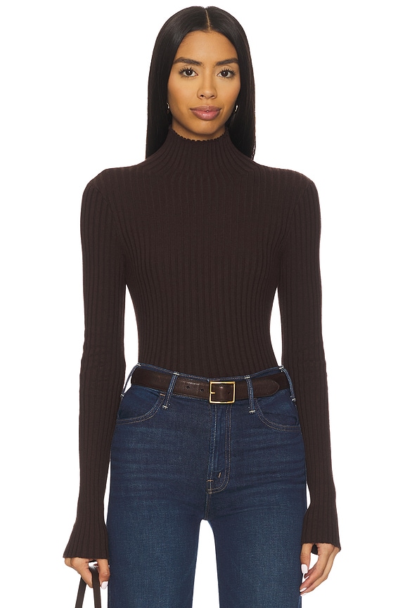 view 1 of 4 Magnolia Turtleneck in Chocolate