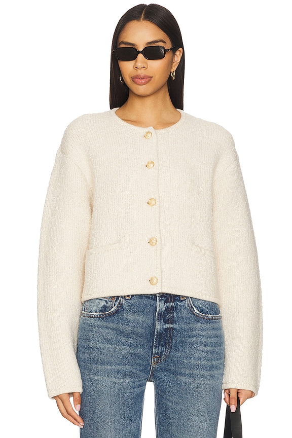 view 1 of 4 Olina Knit Jacket in Cream