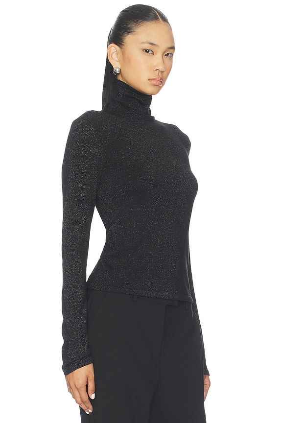 view 2 of 5 Bessi Turtleneck Sweater in Black Sparkle