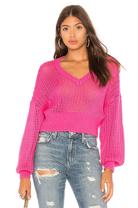 view 1 of 4 JAZ 브이넥 풀오버 in Pink