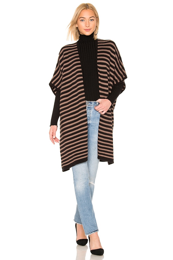 view 2 of 4 Ventura Poncho in Beige & Black