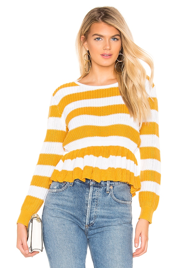 view 1 of 4 Angelika Sweater in Marigold & White