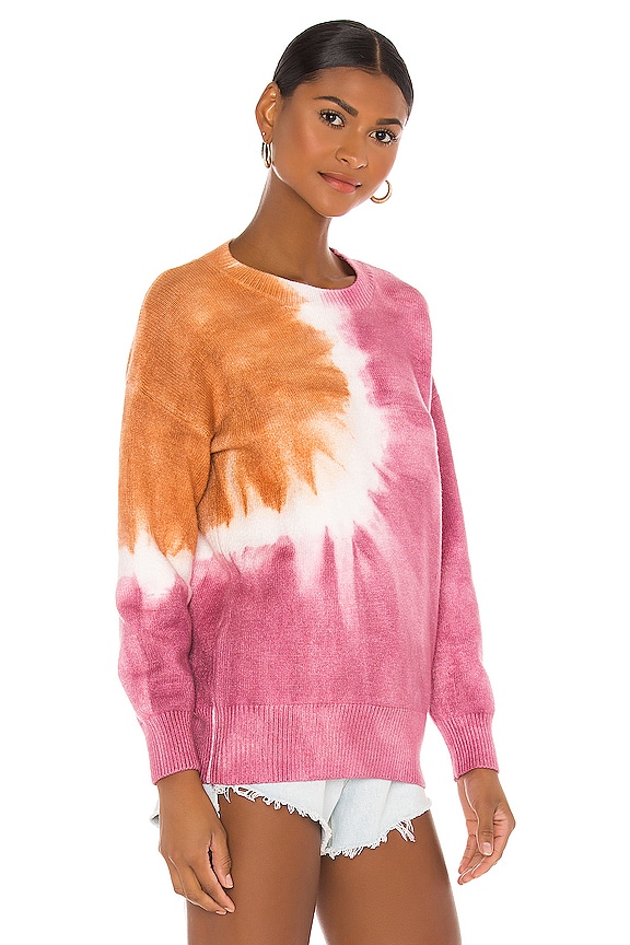 view 2 of 4 Pippa Crew Neck Sweater in Pink Tie Dye in Pink Tie Die
