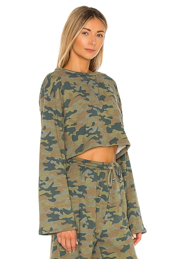 view 2 of 4 Cropped Oversized Tee in Camo