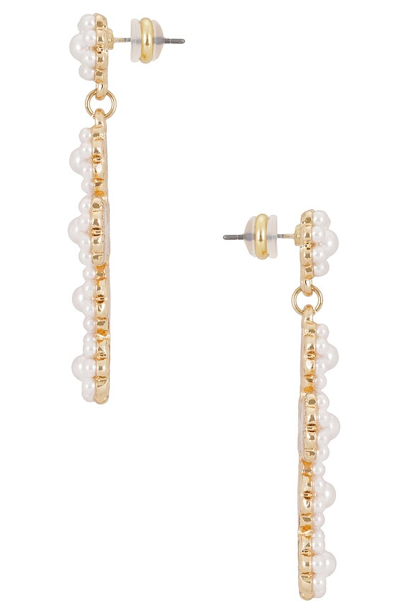 view 2 of 2 PENDIENTES CANDACE CROSS in Ivory