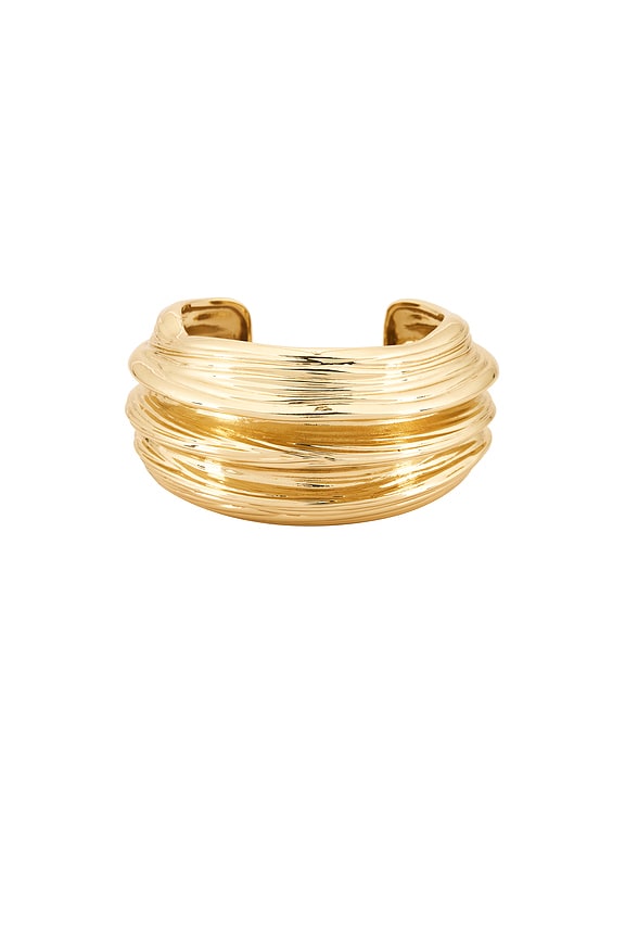 view 2 of 3 x Yhasmina Ferrara Krystal Cuff in Gold