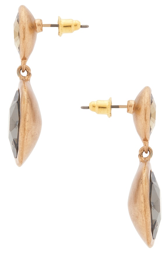 view 2 of 2 PENDIENTES DELPHINE in Gold