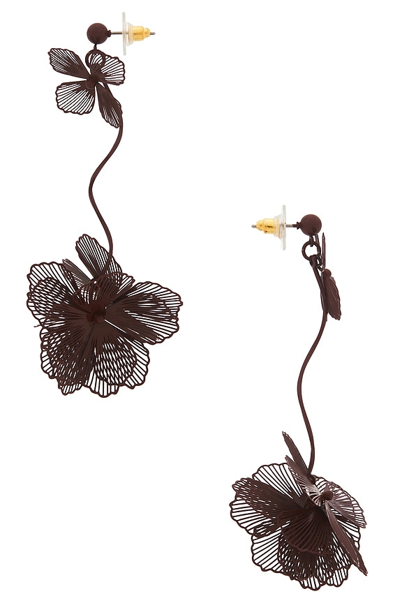 view 2 of 2 PENDIENTES ETTA in Burgundy