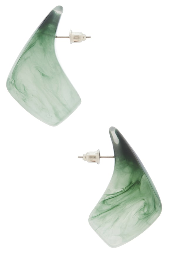 view 2 of 2 BOUCLES D'OREILLES EDITH in Jade