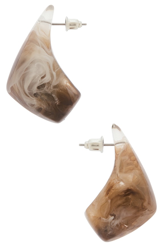view 2 of 2 BOUCLES D'OREILLES FLORENCE in Taupe