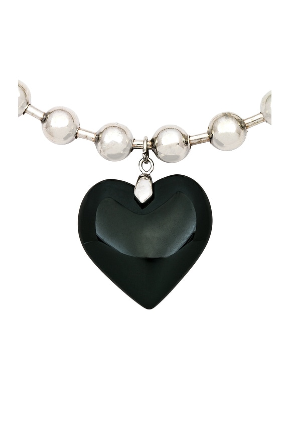 view 2 of 2 Parker Necklace in Silver & Black