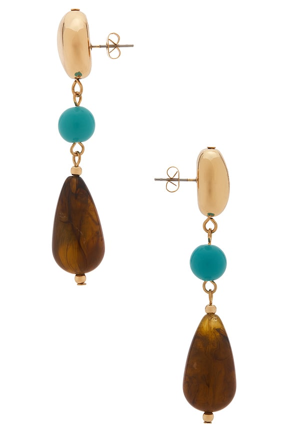 view 2 of 2 BOUCLES D'OREILLES ALESSIA in Turquoise