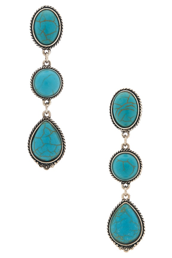 view 1 of 2 BOUCLES D'OREILLES LEONA in Turquoise