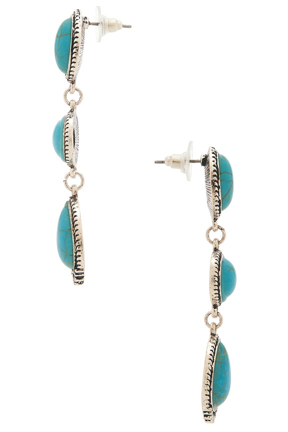 view 2 of 2 BOUCLES D'OREILLES LEONA in Turquoise