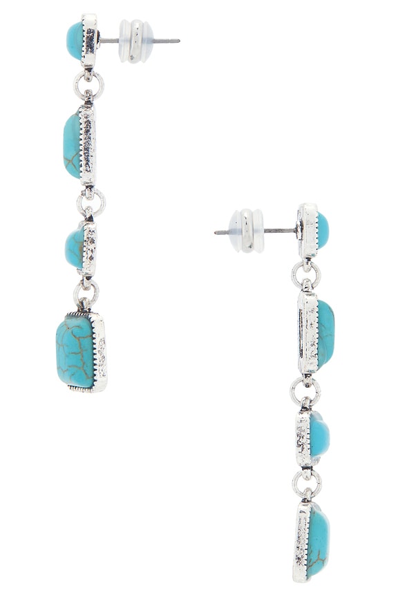 view 2 of 2 BOUCLES D'OREILLES ROSALIND in Turquoise