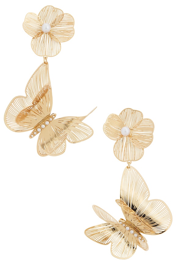 view 1 of 2 PENDIENTES FREYA in Gold