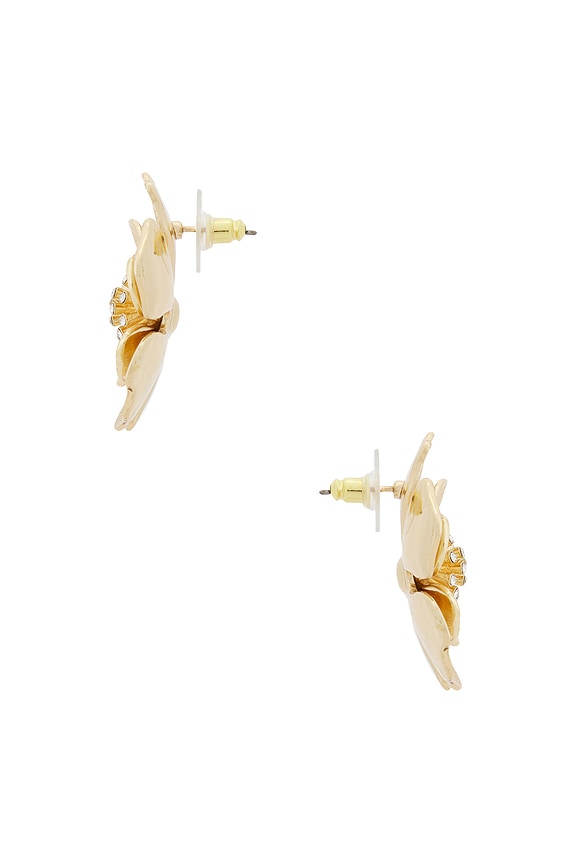 view 2 of 2 PENDIENTES MIREYA in Gold
