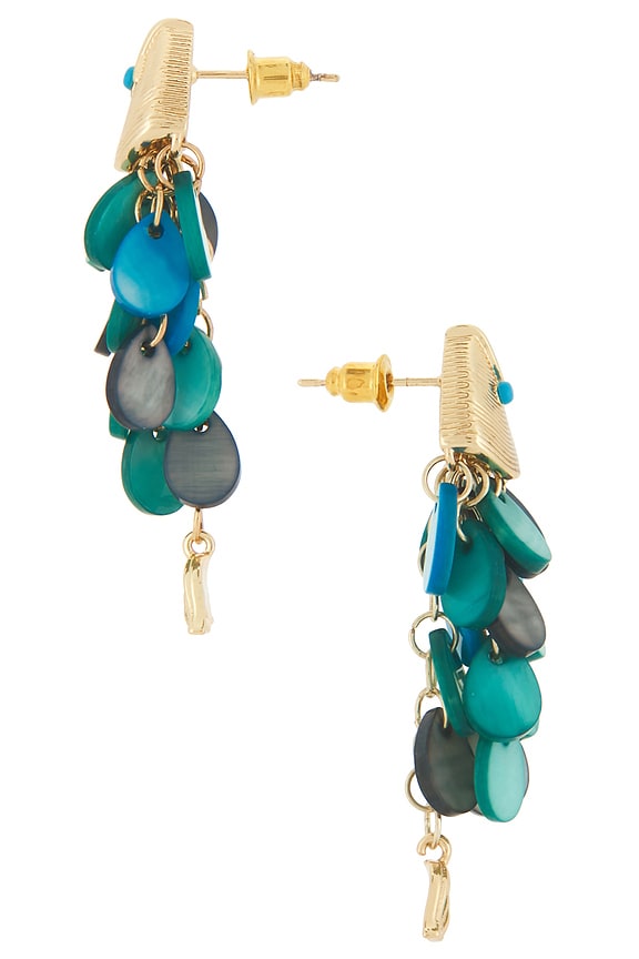 view 2 of 2 BOUCLES D'OREILLES ROWAN in Aqua Multi