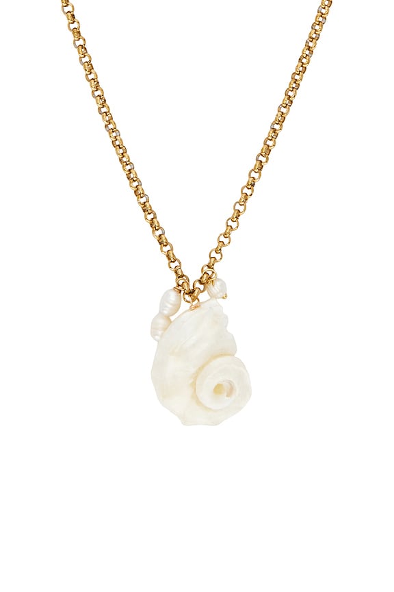 view 2 of 2 Drew Shell Necklace in Gold Multi