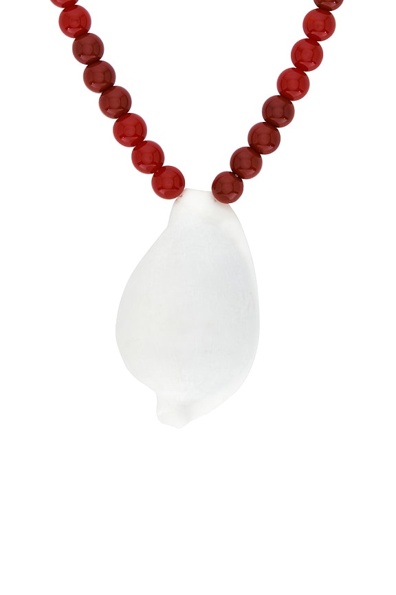 view 2 of 2 Sage Shell Necklace in Red Multi