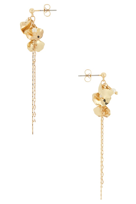view 2 of 2 Aurora Petal Drop Earrings in Gold