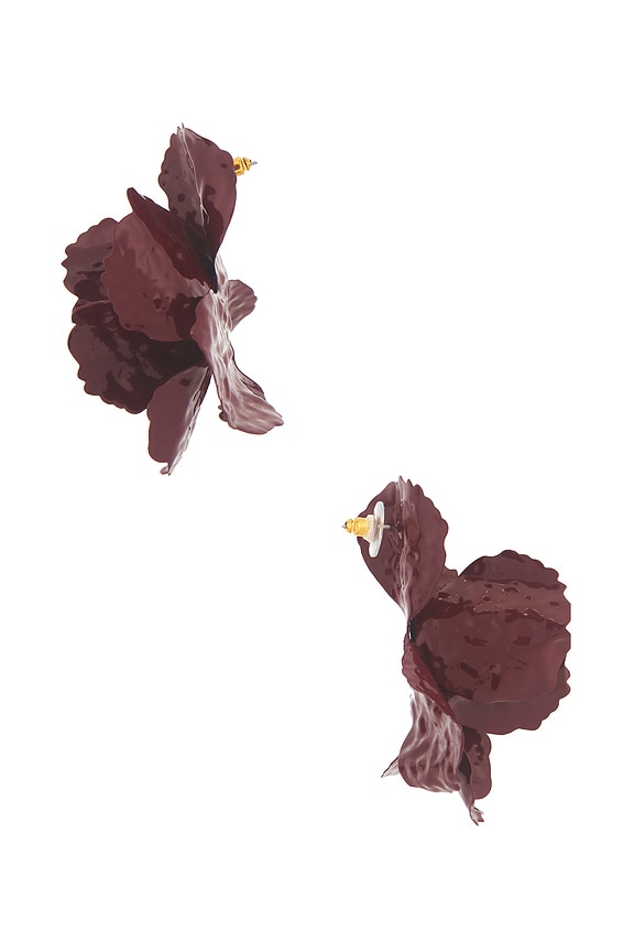 view 2 of 2 Nadine Earrings in Burgundy