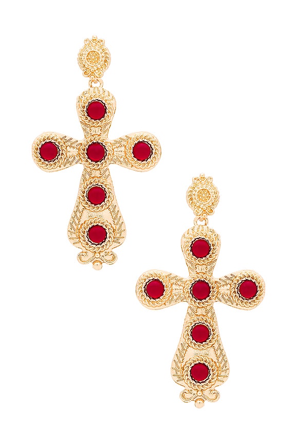 view 1 of 2 Raquel Earrings in Red