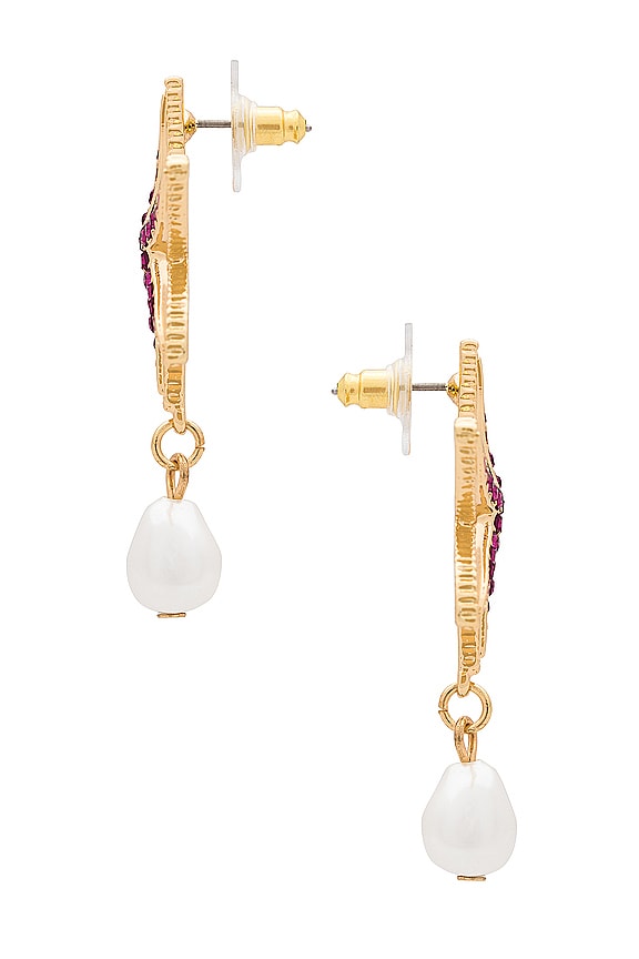 view 2 of 2 PENDIENTES LEO in Gold Multi