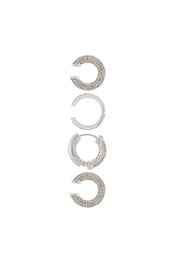 view 2 of 3 Ivy Hoop Set in White