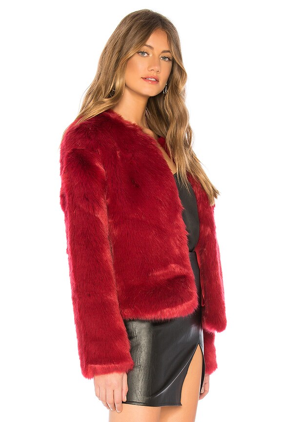 view 2 of 4 BLOUSON IMITATION FOURRURE NYC in Cabernet