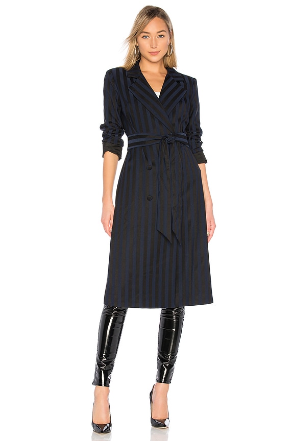 view 2 of 4 Tove Wrap Coat in Navy & Black