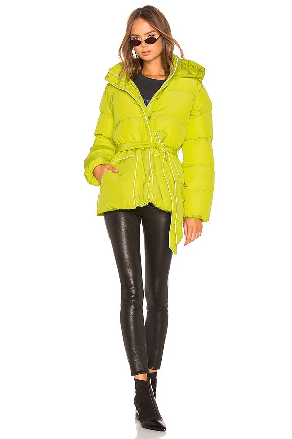view 2 of 4 Lindsey Belted Puffer Jacket in Lime