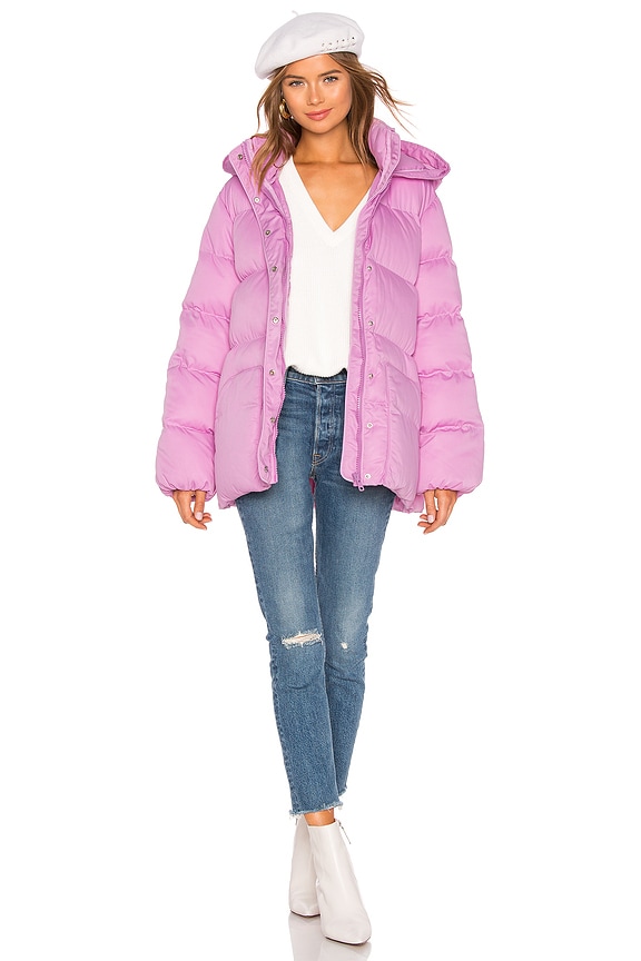 view 2 of 4 Lindsey Belted Puffer Jacket in Bubblegum Pink