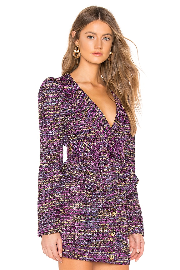 view 2 of 5 Lennon Wrap Jacket in Rainbow Tweed