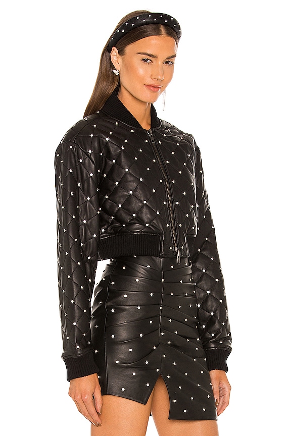 view 2 of 5 CHAQUETA DE CUERO ACOLCHADA VALLETTA in Black