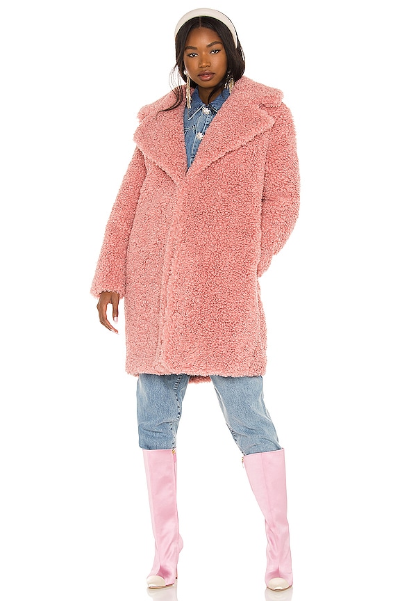 view 2 of 4 Niki Faux Fur Coat in Blush Pink