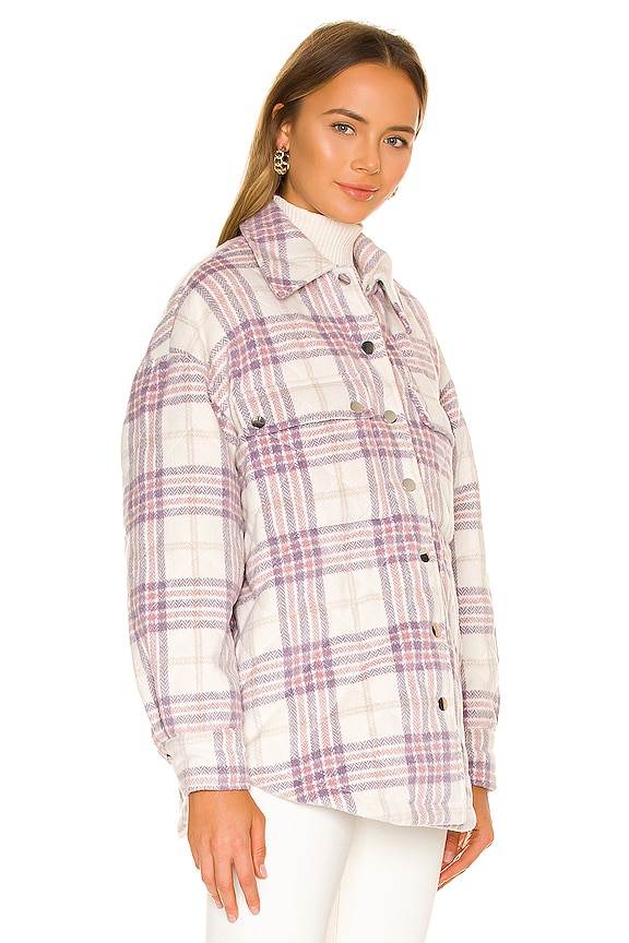 view 2 of 4 Conlee Quilted Shacket in Pink & Purple