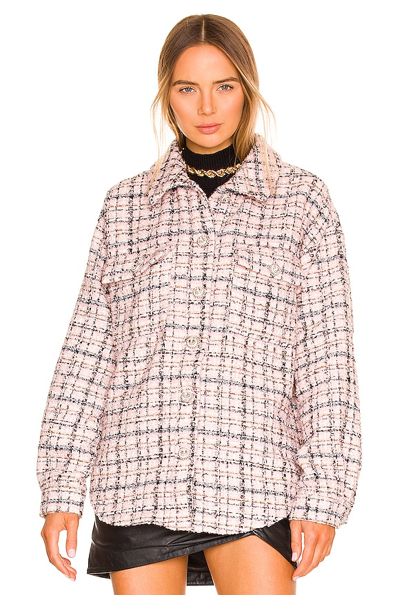 view 2 of 6 Kinsley Shacket in Pink & Black