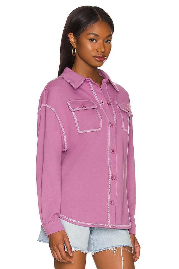 view 2 of 4 Utility Shacket in Purple Grape