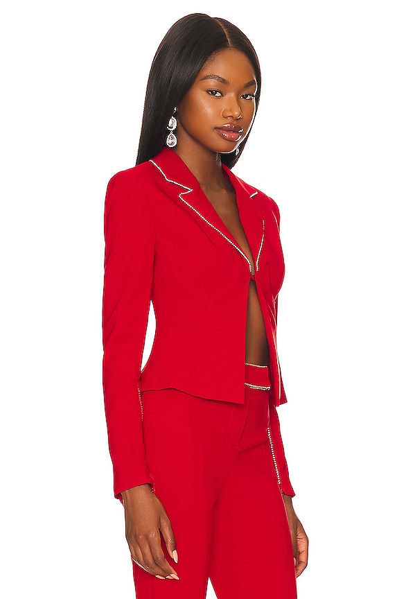 view 2 of 5 Catalina Micro Jacket in Cherry Red