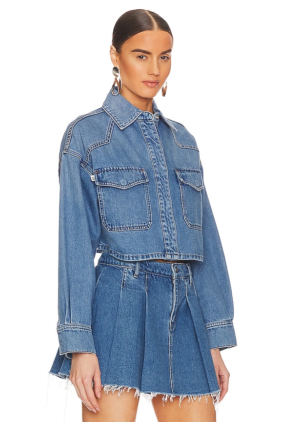 view 2 of 4 Micah Cropped Denim Shacket in California